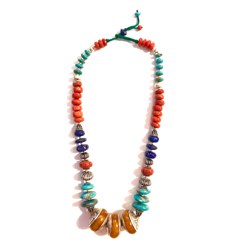 SILVER LAKE Gros Collier de Perles