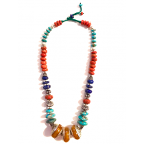 SILVER LAKE Gros Collier de Perles