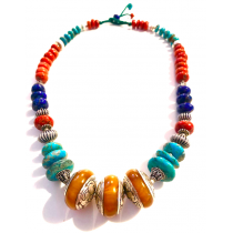 SILVER LAKE Gros Collier de Perles