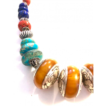 SILVER LAKE Gros Collier de Perles