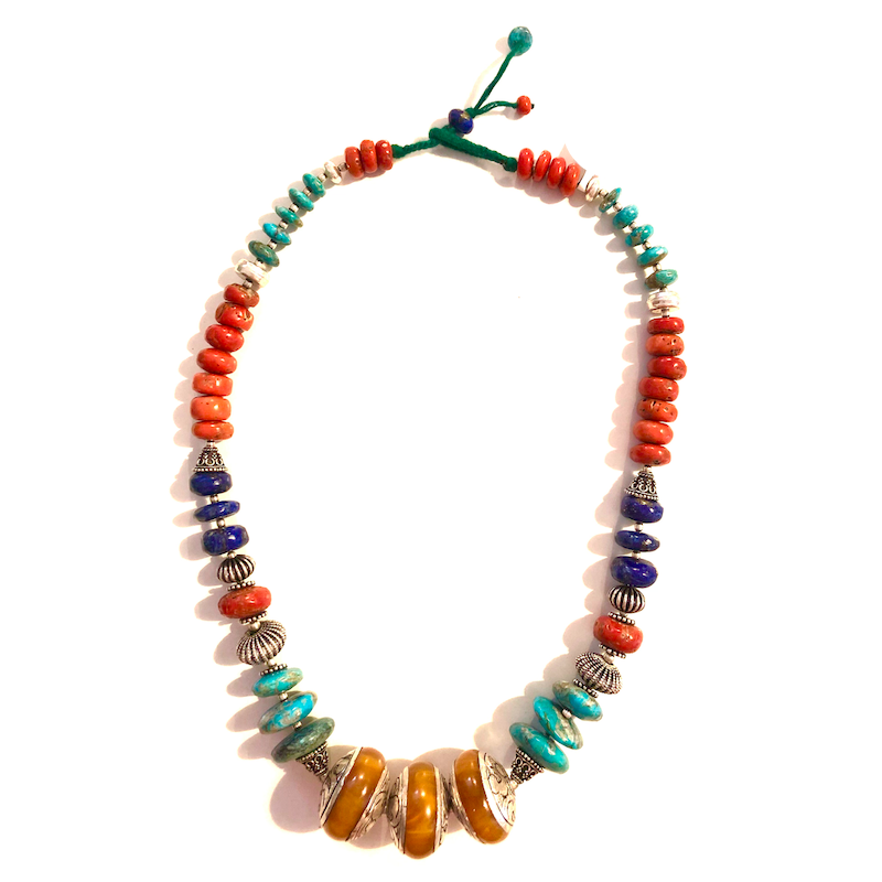 SILVER LAKE Gros Collier de Perles