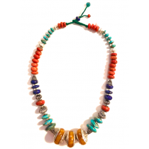 SILVER LAKE Gros Collier de Perles