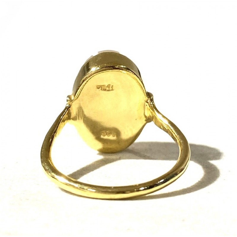 VADI bague PETIT SCARABÉE calcédoine