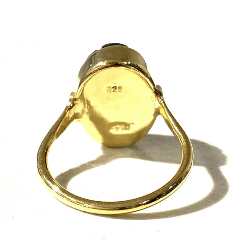 VADI bague PETIT SCARABÉE Onyx noir