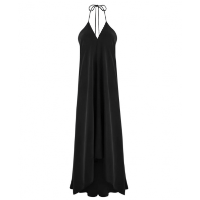 MARE DI LATTE Robe en Soie IVINA Black