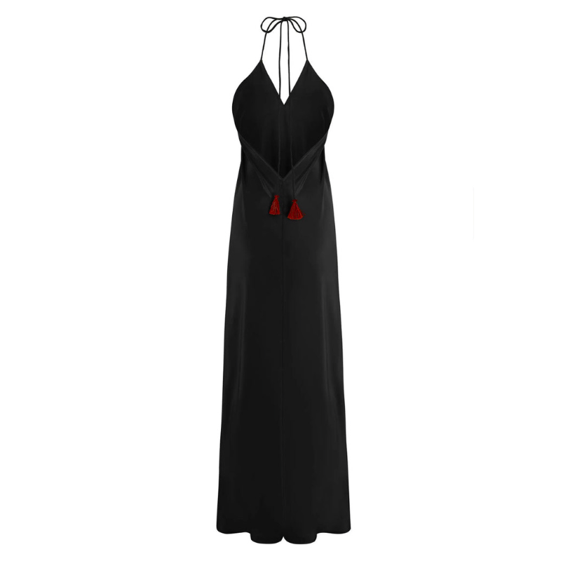 MARE DI LATTE Robe en Soie IVINA Black