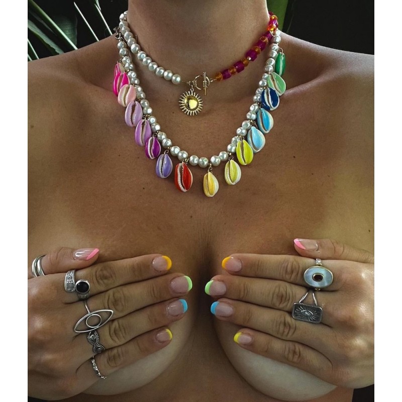 THE SHELL DEALER collier POPPERS black