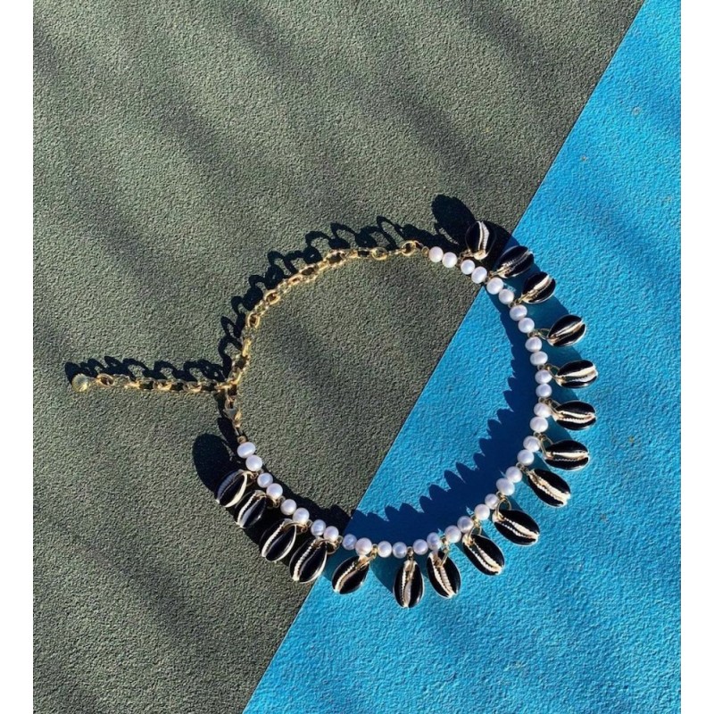 THE SHELL DEALER collier POPPERS black