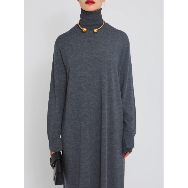 LAURENCE BRAS robe pull CANAL gris