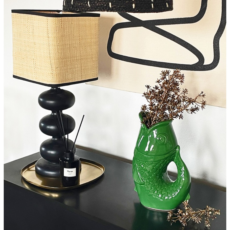 OPJET vase/carafe POISSON vert