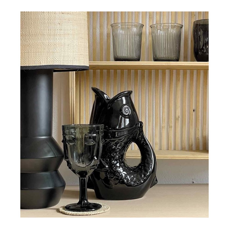 OPJET vase/carafe POISSON noir