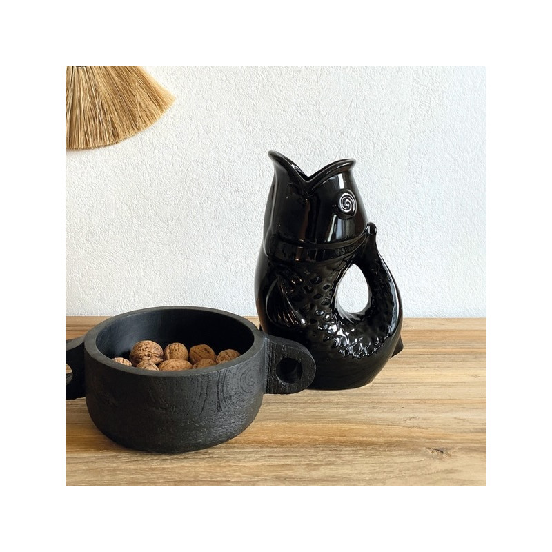 OPJET vase/carafe POISSON noir