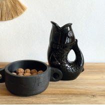 OPJET vase/carafe POISSON noir