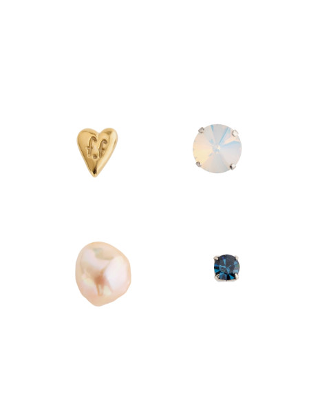 forte_forte Ensemble de boucles d'oreilles sculpture