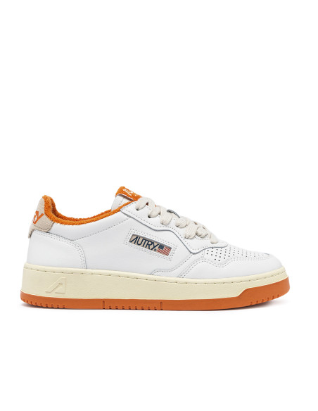 AUTRY Baskets MEDALIST LOW Blanc / Orange
