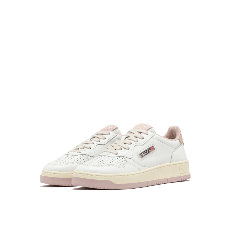 AUTRY Baskets MEDALIST LOW Blanc / Rose