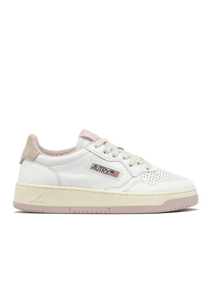 AUTRY Baskets MEDALIST LOW Blanc / Rose