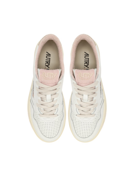 AUTRY Baskets MEDALIST LOW Blanc / Rose