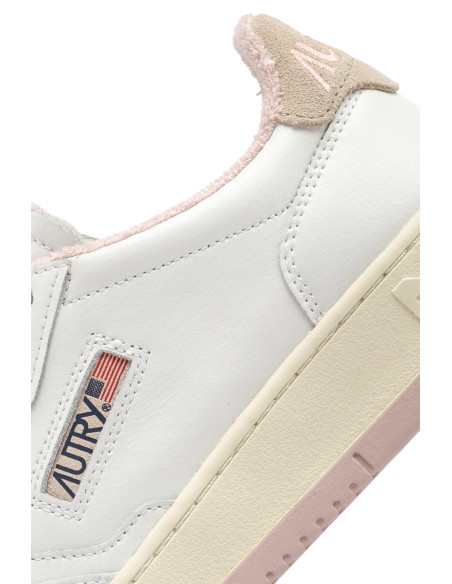 AUTRY Baskets MEDALIST LOW Blanc / Rose