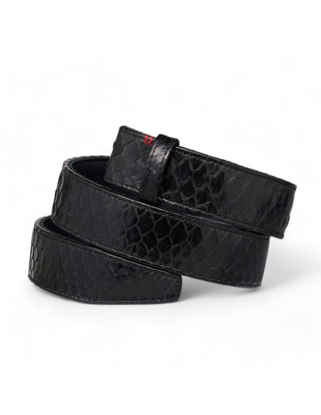 CLARIS VIROT Ceinture Python Noir