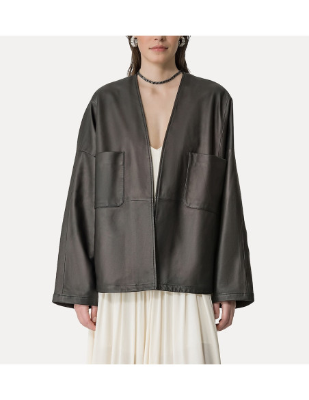forte_forte veste cuir nappa