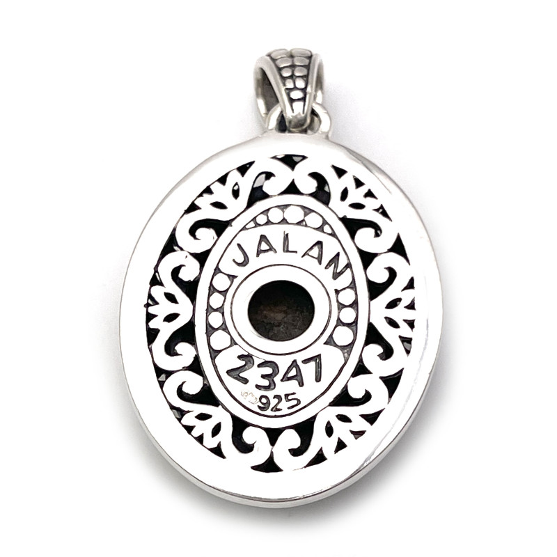 JALAN JALAN Pendentif Argent et Jaspe Ocean 2347