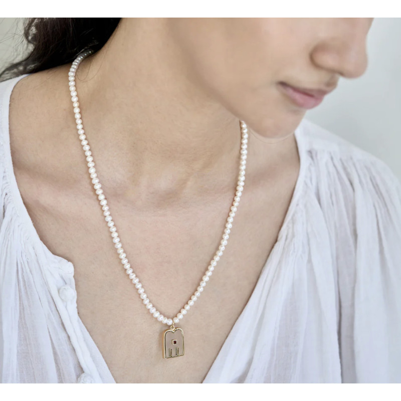 DOROTHEE SAUSSET Collier THALI Cristal Pearl