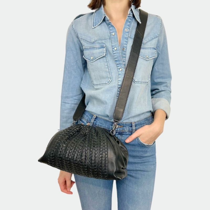 SISTA PARIS Sac UNIQ BIG Tressé black