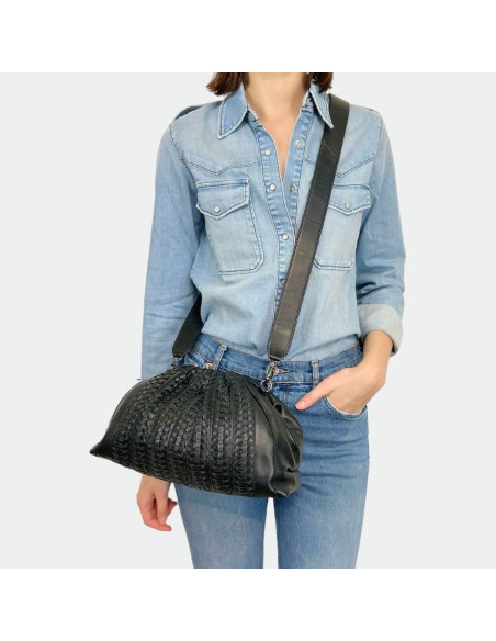 SISTA PARIS Sac UNIQ BIG Tressé black