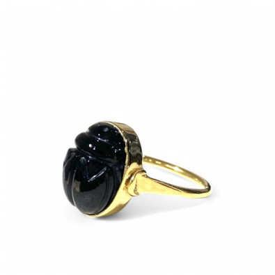 VADI bague PETIT SCARABÉE Onyx noir