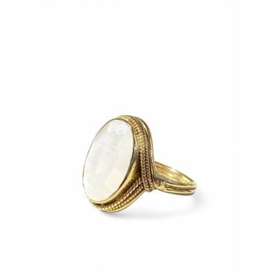VADI bague BIG SPHINX MOON STONE