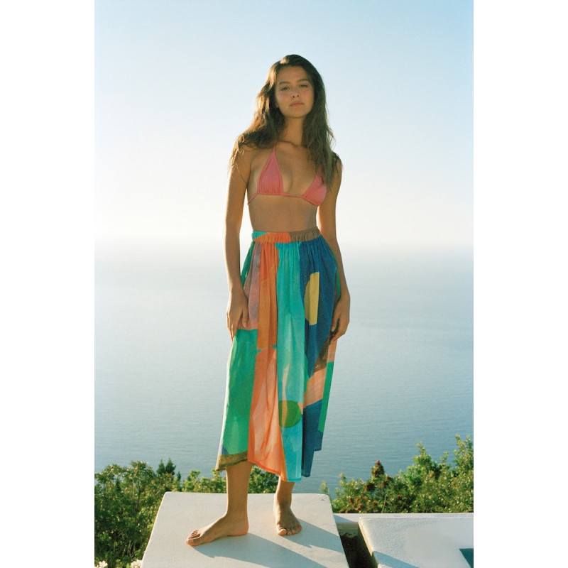 G.KERO Jupe ROSE BLEU VERT