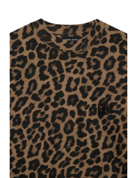 ANINE BING T-Shirt AVI Léopard