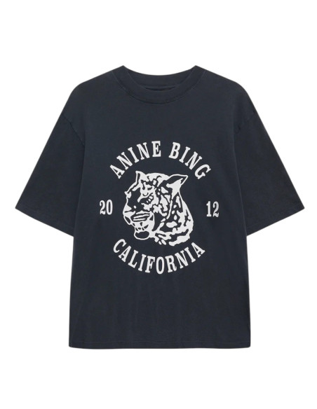 ANINE BING T-Shirt AVI Collegiate Leopard