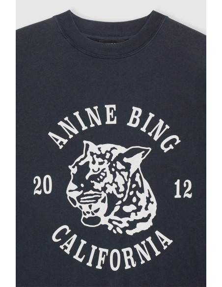 ANINE BING T-Shirt AVI Collegiate Leopard
