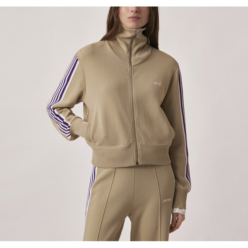AUTRY Veste zippée style Tennis beige