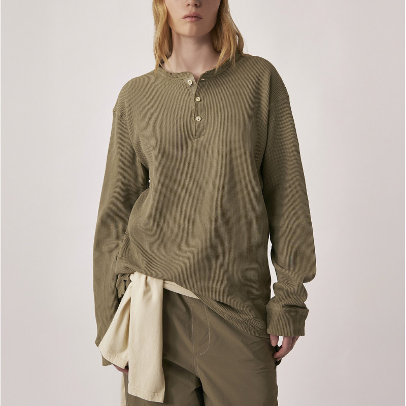 AUTRY T-Shirt Manches Longues Waffle Serafino