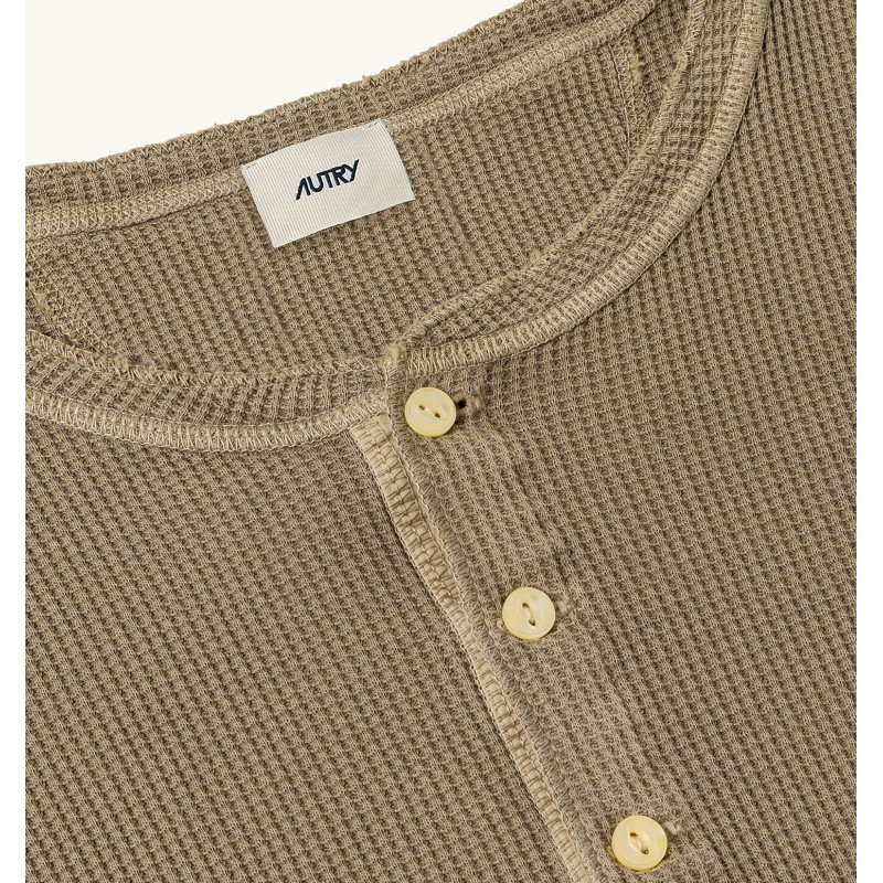 AUTRY T-Shirt Manches Longues Waffle Serafino