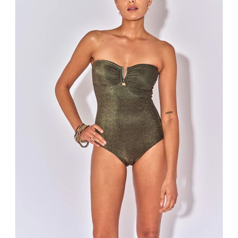 BELIZA Maillot de Bain 1 pièce CHARLIZE Lurex Noir