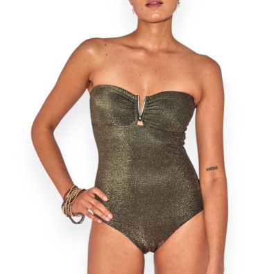 BELIZA Maillot de Bain 1 pièce CHARLIZE Lurex Noir