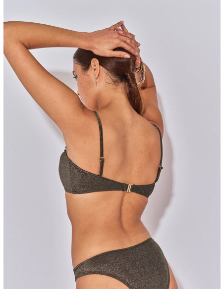 BELIZA Haut de Maillot SHIRAZ Lurex Noir