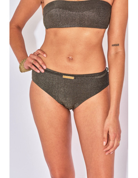 BELIZA Bas de Maillot NIKI Lurex Noir