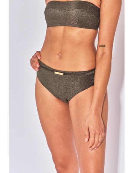 BELIZA Bas de Maillot NIKI Lurex Noir