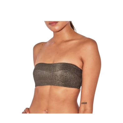 BELIZA Haut de Maillot JUNIA Lurex Noir
