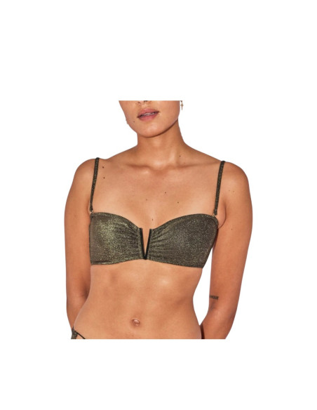 BELIZA Haut de Maillot SHIRAZ Lurex Noir