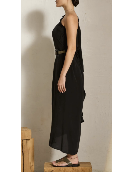 MARE DI LATTE Robe en Soie LOUNA Black