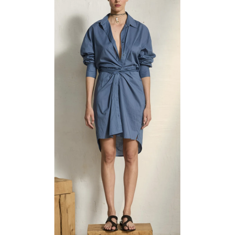 MARE DI LATTE Robe LILY LONG Storm Blue