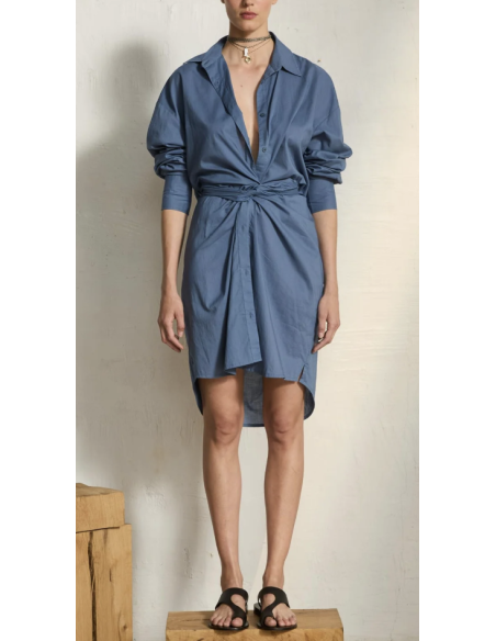 MARE DI LATTE Robe LILY LONG Storm Blue