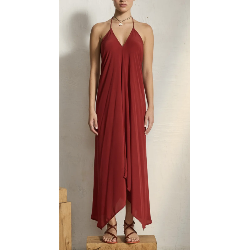 MARE DI LATTE Robe en Soie IVINA Paprika