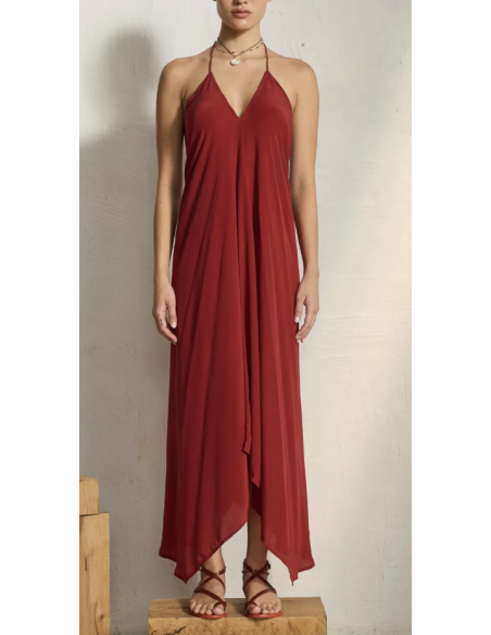 MARE DI LATTE Robe en Soie IVINA Paprika